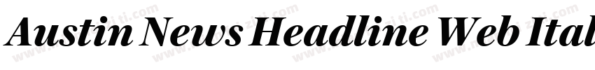Austin News Headline Web Italic字体转换
